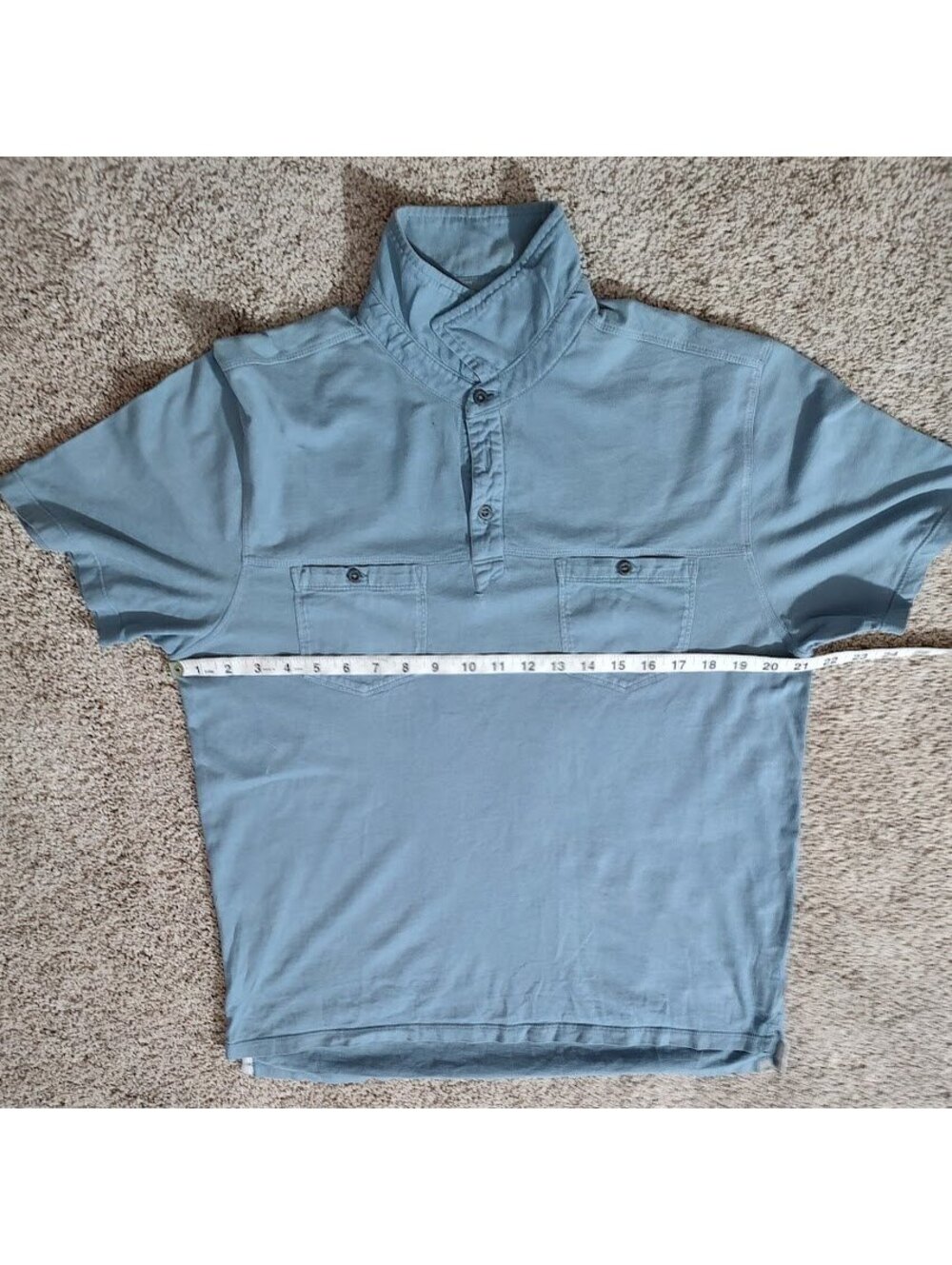 Horny Toad Medium Blue Short Sleeve Polo Shirt #Gorpcore #Granola #Lagenlook